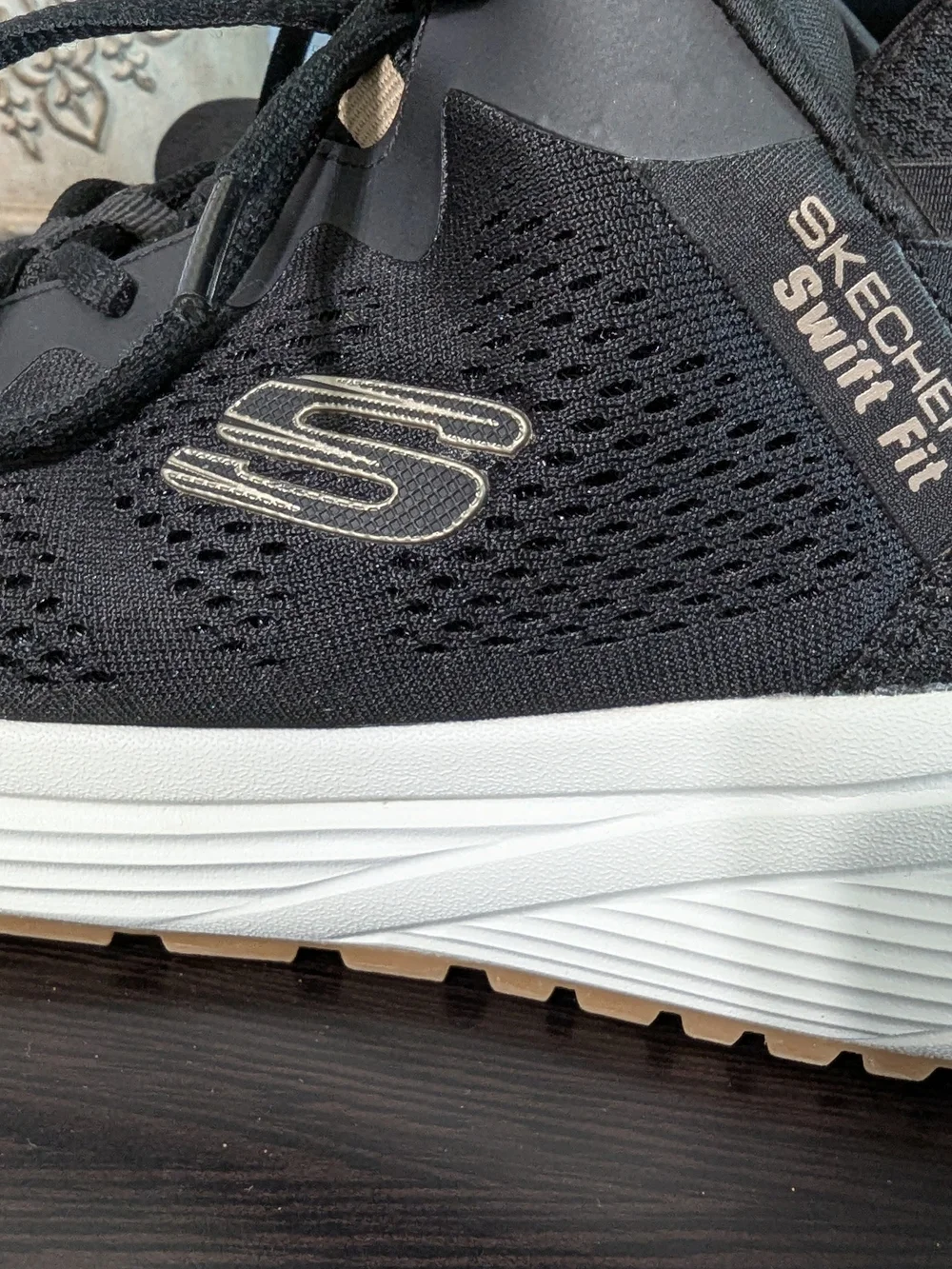 Skechers Men’s Black Knit Slip-On Athletic Sneakers